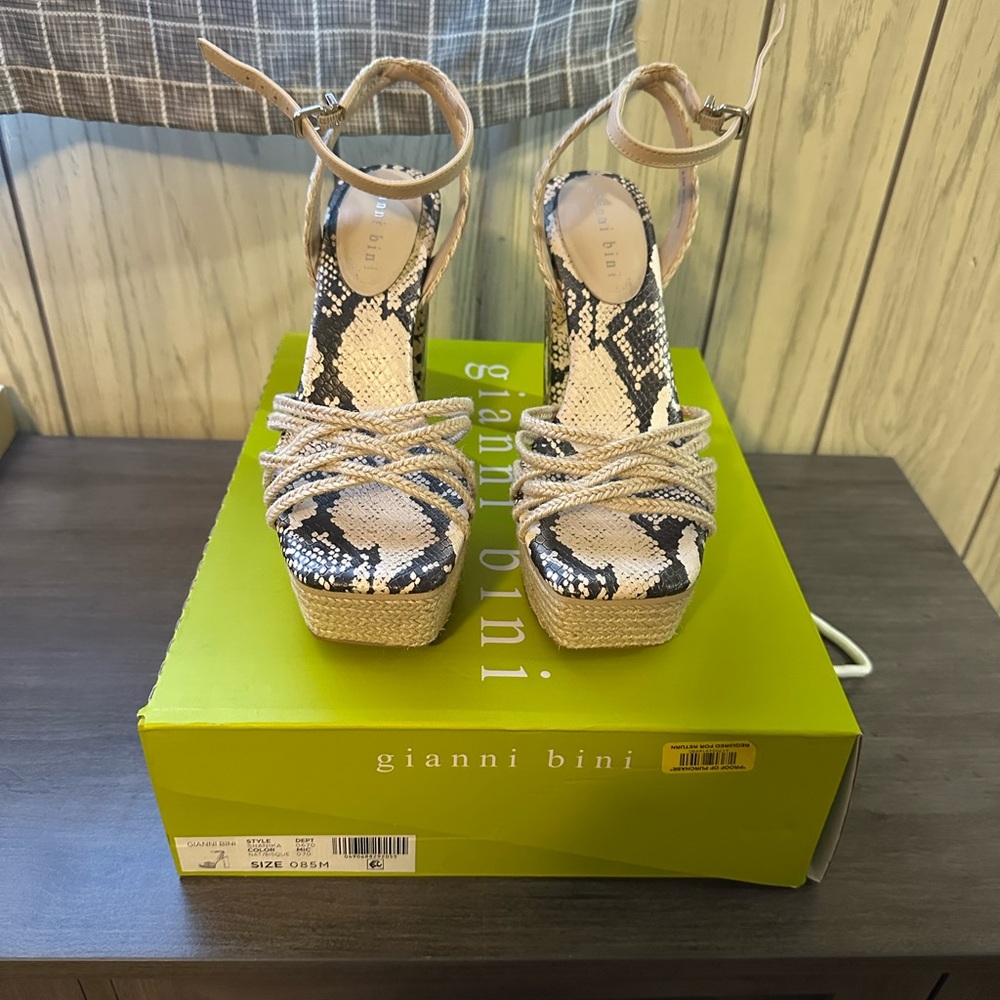 Gianni Bini Snakeskin Shanika Platforms